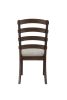 ACME Pascaline Side Chair (Set-2), Gray Fabric, Rustic Brown & Oak Finish DN00703