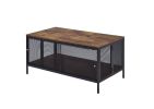 Winam Coffee Table; Antique Oak & Black