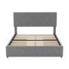 Full Size Upholstery Platform Bed with Four Drawers on Two Sides, Adjustable Headboard, Grey(Old SKU: WF291773EAA)