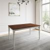 Lafayette Medium Brown and White Wood Dining Table