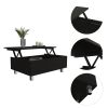 Tilton Rectangle Lift Top Coffee Table Black Wengue