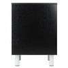 Daniel Accent Table with 3 Drawers; Black Finish