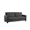 Linen Fabric Upholstery sofa/Tufted Cushions/ Easy, Assembly,Dark Grey