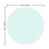 30" Inch Round Tempered Glass Table Top Clear Glass 1/4" Inch Thick Round Polished Edge