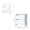 Ralston 2-Drawer Nightstand in White