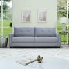 Linen Fabric Upholstery sofa/Tufted Cushions/ Easy, Assembly,Light Grey