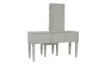 Luxurious Majestic Classic White Color Vanity Set w Stool 3-Storage Drawers 1pc Bedroom Furniture Set Tri-Fold Mirror