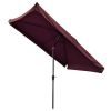 2Mx3M Aluminum Patio Umbrella Wine