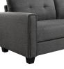 Linen Fabric Upholstery sofa/Tufted Cushions/ Easy, Assembly,Dark Grey