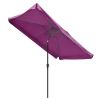 2Mx3M Aluminum Patio Umbrella Fuchsia