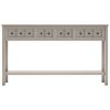 TREXM Rustic Entryway Console Table, 60" Long Sofa Table with two Different Size Drawers and Bottom Shelf for Storage (Gray Wash)