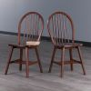 Windsor 2-Pc Chair Set; Walnut