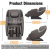 BOSSCARE Massage Chair Recliner with Zero Gravity, Full Body Airbag Massage Chair with Bluetooth Speaker, Foot Roller Brown