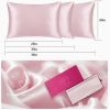 Silk Pillowcase for Hair and Skin 1 Pack, 100% Mulberry Silk & Natural Wood Pulp Fiber Double-Sided Design, Silk Pillow Covers with Hidden Zipper (kin