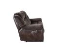 Transitional Dual-Power Leather Loveseat - Reclining Seats, Top Grain Leather, High-Leg Design - Compact and Comfortable