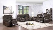 Transitional Dual-Power Leather Loveseat - Reclining Seats, Top Grain Leather, High-Leg Design - Compact and Comfortable