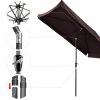 2Mx3M Aluminum Patio Umbrella Dark Coffee