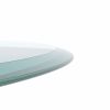 28" Inch Round Tempered Glass Table Top Clear Glass 3/8 Inch Thick Beveled Polished Edge