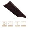 2Mx3M Aluminum Patio Umbrella Dark Coffee