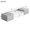 Modern TV Stand for 70" TV with Large Storage Space, Magnetic Cabinet Door, Entertainment Center for Living Room,Bedroom