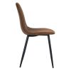 Set of 4 Scandinavian velvet chairs -Suede brown