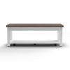 BridgevineHome 48" Fully Assembled White and Brown Coffee Table