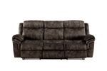 ACME Zubaida Sofa (Glider & Motion), 2-Tone Chocolate Velvet 55020