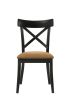 ACME Hillary Side Chair(Set-2), Brown Leathaire & Black Finish DN02306