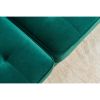 Modern Velvet fabric sofa 71" - Emerald