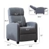 Push Recliner for the Elderly with Massage Therapy and Heat, Small Sofa Suitable for Living Room& Bed Room, Grey