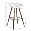 Bak Bar & Counter Stool (Set of 2) - White & Gold