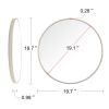 20" Wall Circle Mirror for Bathroom, Matte Gold Round Mirror for Wall, 20 inch Hanging Round Mirror for Living Room, Vanity, Bedroom