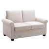 58.3" Pull Out Sofa Bed; Sleeper Sofa Bed with Premium Twin Size Mattress Pad; 2-in-1 Pull Out Couch Bed; Loveseat Sleeper for Living Room; Small Apar