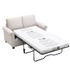 58.3" Pull Out Sofa Bed; Sleeper Sofa Bed with Premium Twin Size Mattress Pad; 2-in-1 Pull Out Couch Bed; Loveseat Sleeper for Living Room; Small Apar