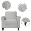 Living Room Furniture Armrest Single Sofa (Light Gray)