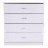 MDF Wood Simple 4-Drawer Dresser White