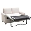 58.3" Pull Out Sofa Bed; Sleeper Sofa Bed with Premium Twin Size Mattress Pad; 2-in-1 Pull Out Couch Bed; Loveseat Sleeper for Living Room; Small Apar