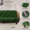 2534B Sofa converts into sofa bed 66" green velvet sofa bed suitable for family living room, apartment, bedroom