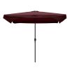 2Mx3M Aluminum Patio Umbrella Wine