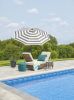 Outdoor 9' Navy Solid Round Crank Premium Patio Umbrella