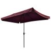 2Mx3M Aluminum Patio Umbrella Wine