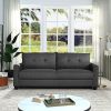 Linen Fabric Upholstery sofa/Tufted Cushions/ Easy, Assembly,Dark Grey