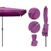 2Mx3M Aluminum Patio Umbrella Fuchsia