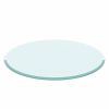 40" Inch Round Tempered Glass Table Top Clear Glass 1/2" Inch Thick Beveled Polished Edge