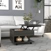 Luanda Lift Top Coffee Table; Casters; One Shelf -Espresso