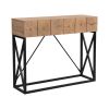 43.31'' Luxury Wood Sofa Table, Industrial Console Table for Entryway, Hallway Tables with Two Drawers for Living Room