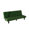 2534B Sofa converts into sofa bed 66" green velvet sofa bed suitable for family living room, apartment, bedroom