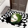 3D Clown Trap Visual Carpet Living Room Bedroom Floor Mat Halloween Carpet Sewer Manhole Cover Clown Horror Vortex Home Carpet