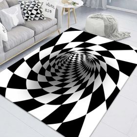 3D Clown Trap Visual Carpet Living Room Bedroom Floor Mat Halloween Carpet Sewer Manhole Cover Clown Horror Vortex Home Carpet (Color: G, size: 40cmx60cm)