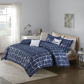 Raina Metallic Printed Comforter Set (Color: as Pic)